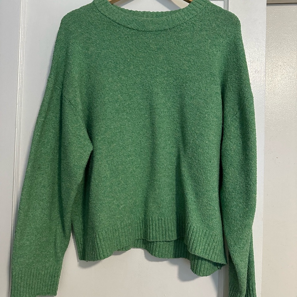 American Eagle Outfitters Vibrant Green Crew Neck Sweater